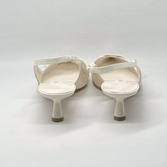 Jimmy Choo Amita Metallic Mesh & Patent Leather Slingback Pumps size 38.5 - Picture 12 of 15